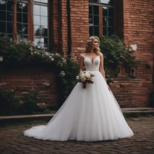 inexpensive stylish wedding dress