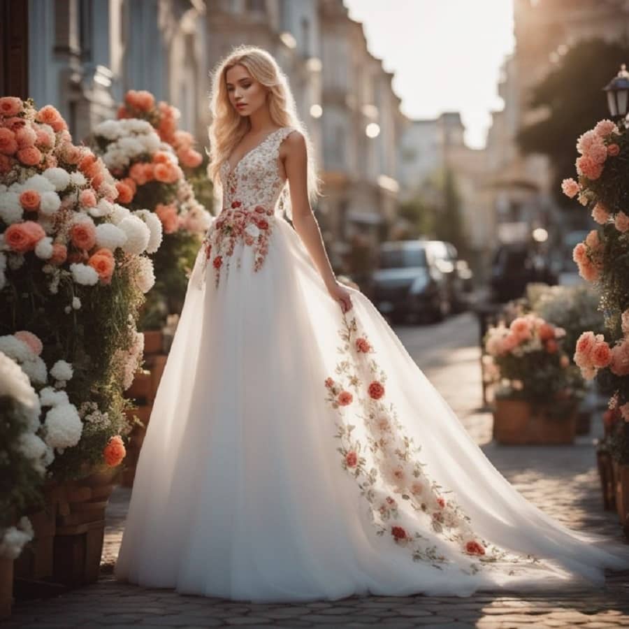 Flower Wedding Dress