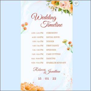 Typical Wedding Day Timeline